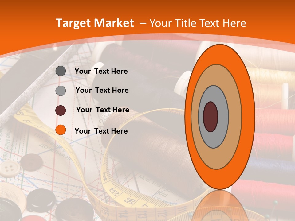Old Fashioned Notions Measuring Tape PowerPoint Template