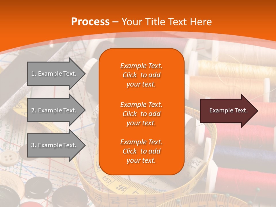 Old Fashioned Notions Measuring Tape PowerPoint Template