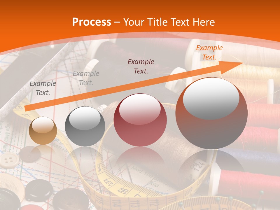 Old Fashioned Notions Measuring Tape PowerPoint Template
