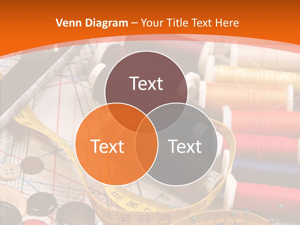 Old Fashioned Notions Measuring Tape PowerPoint Template