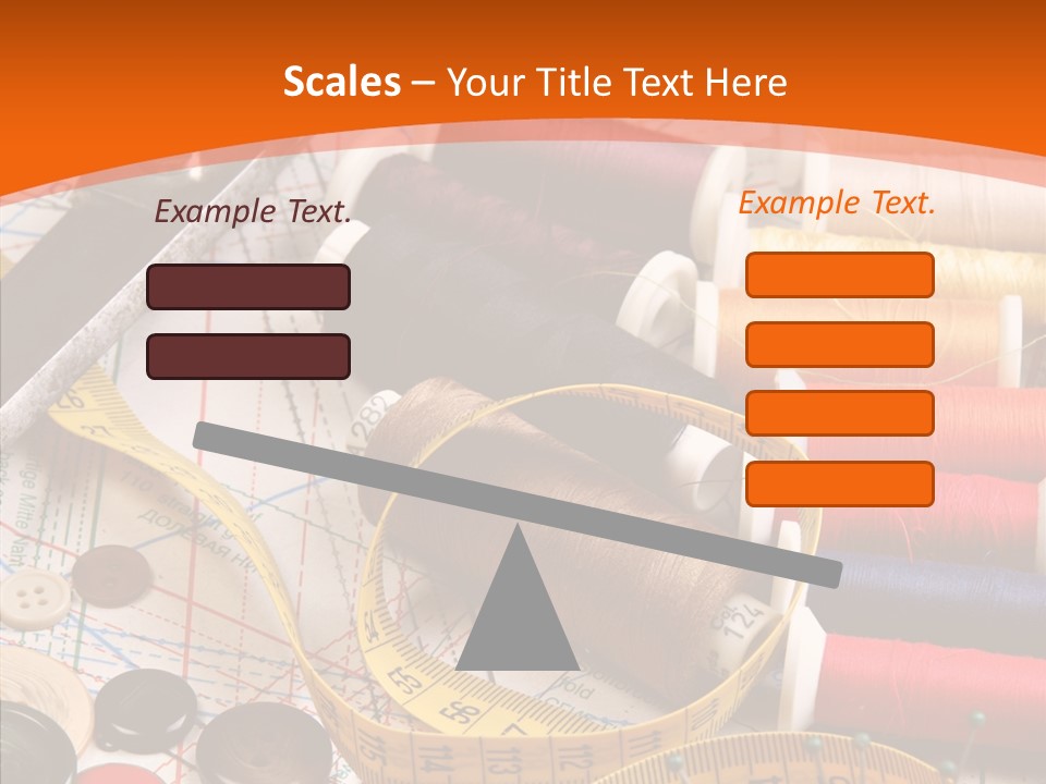 Old Fashioned Notions Measuring Tape PowerPoint Template