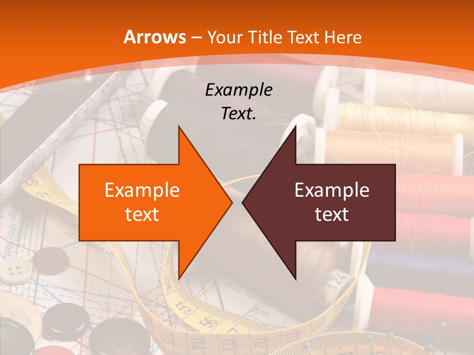 Old Fashioned Notions Measuring Tape PowerPoint Template