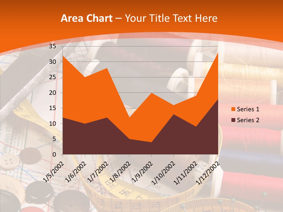 Old Fashioned Notions Measuring Tape PowerPoint Template