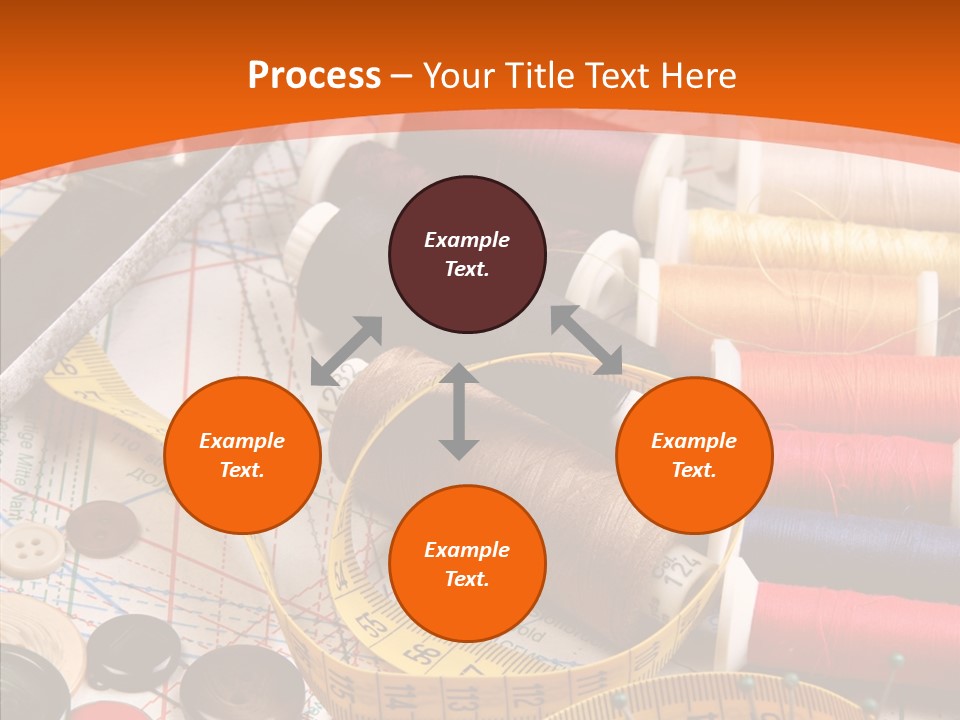 Old Fashioned Notions Measuring Tape PowerPoint Template