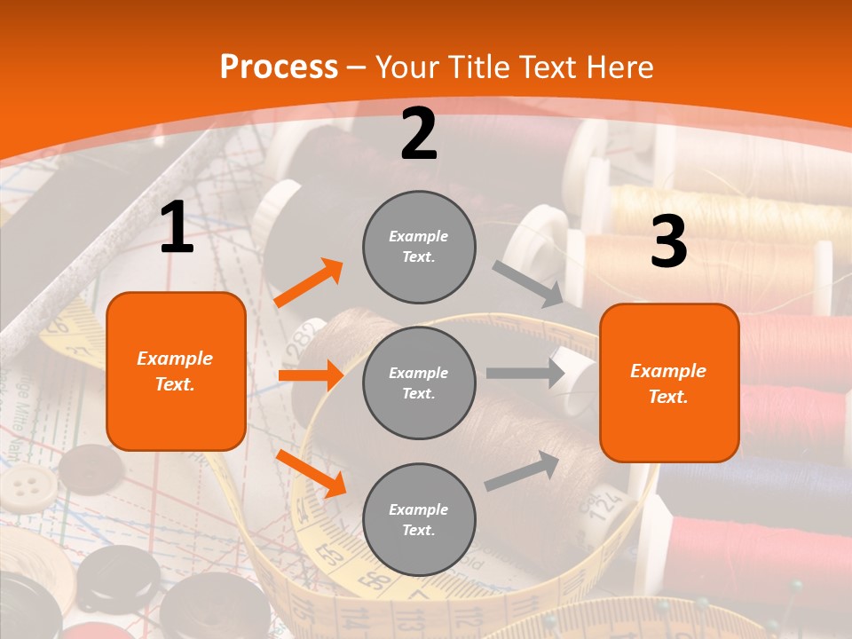 Old Fashioned Notions Measuring Tape PowerPoint Template