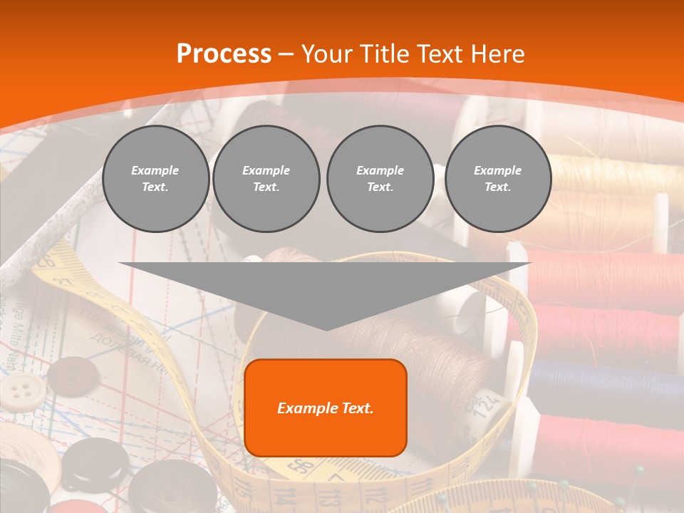Old Fashioned Notions Measuring Tape PowerPoint Template
