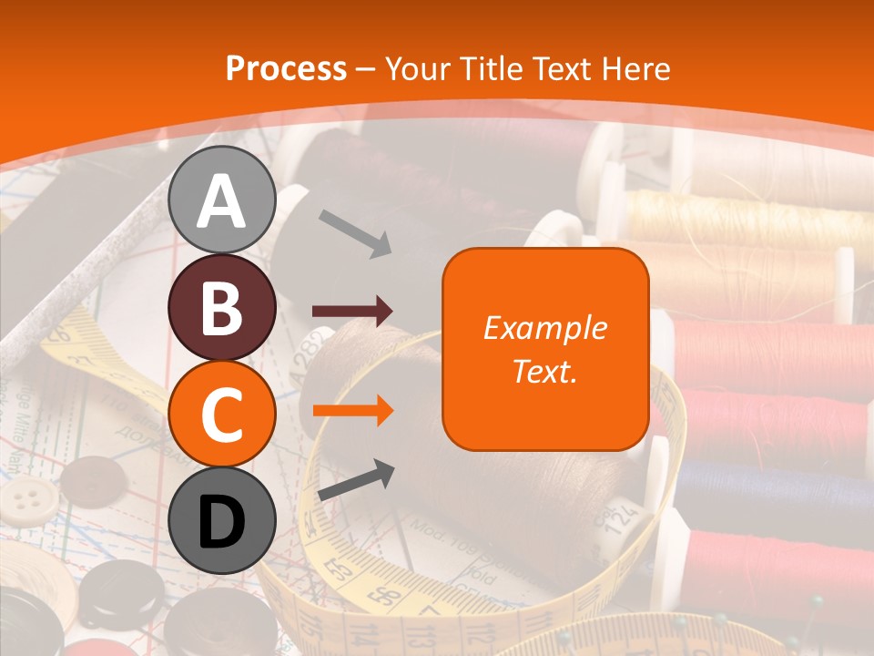 Old Fashioned Notions Measuring Tape PowerPoint Template