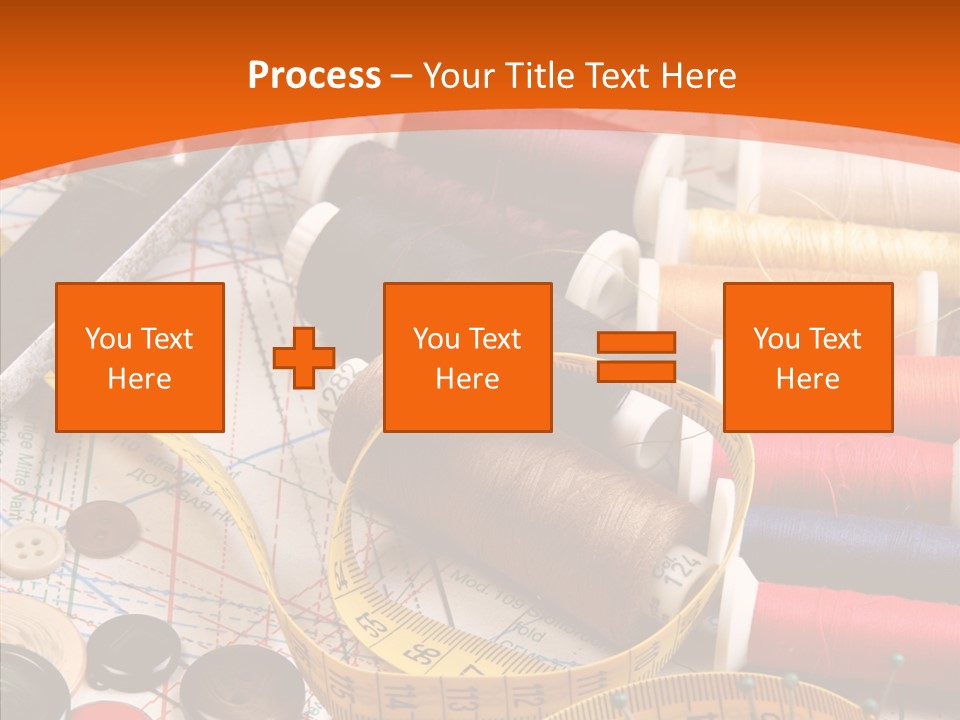 Old Fashioned Notions Measuring Tape PowerPoint Template