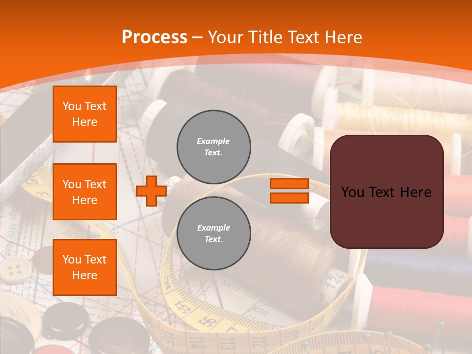 Old Fashioned Notions Measuring Tape PowerPoint Template