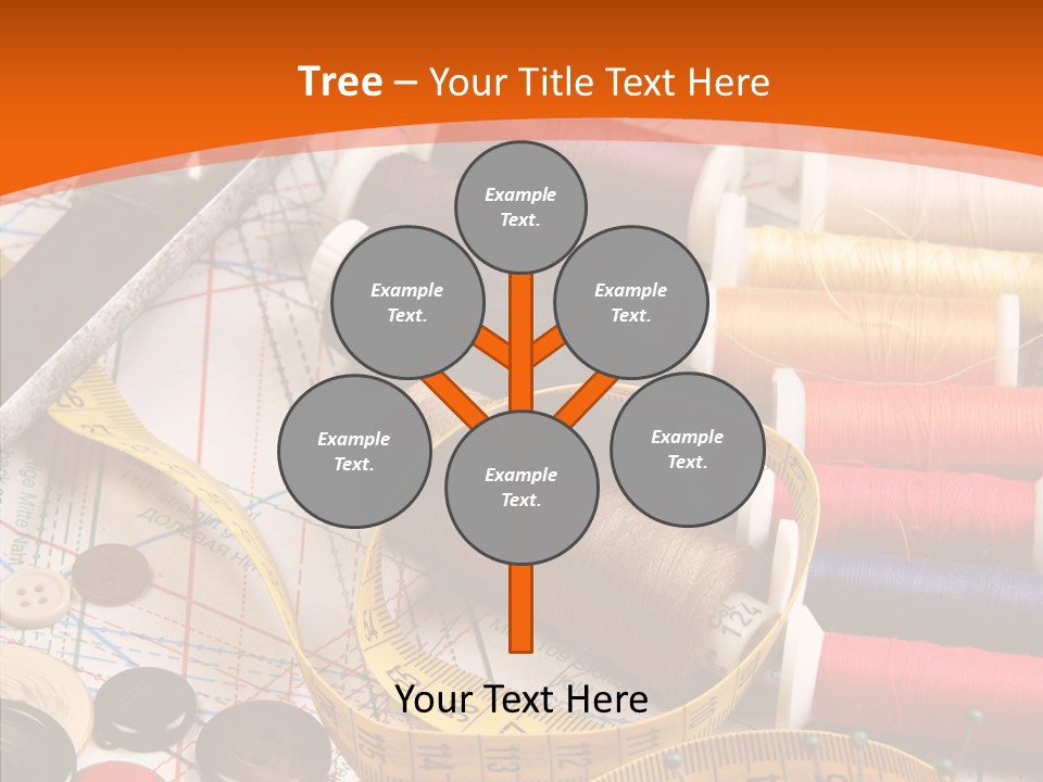 Old Fashioned Notions Measuring Tape PowerPoint Template