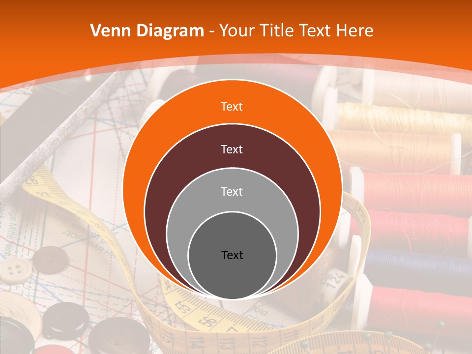Old Fashioned Notions Measuring Tape PowerPoint Template