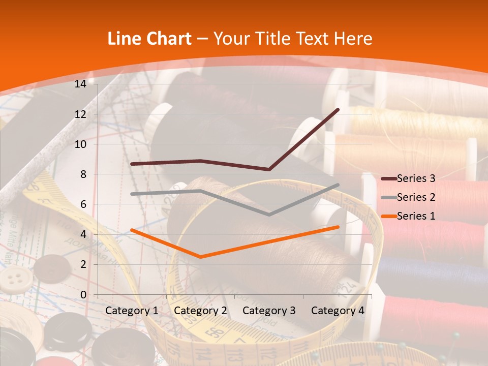 Old Fashioned Notions Measuring Tape PowerPoint Template