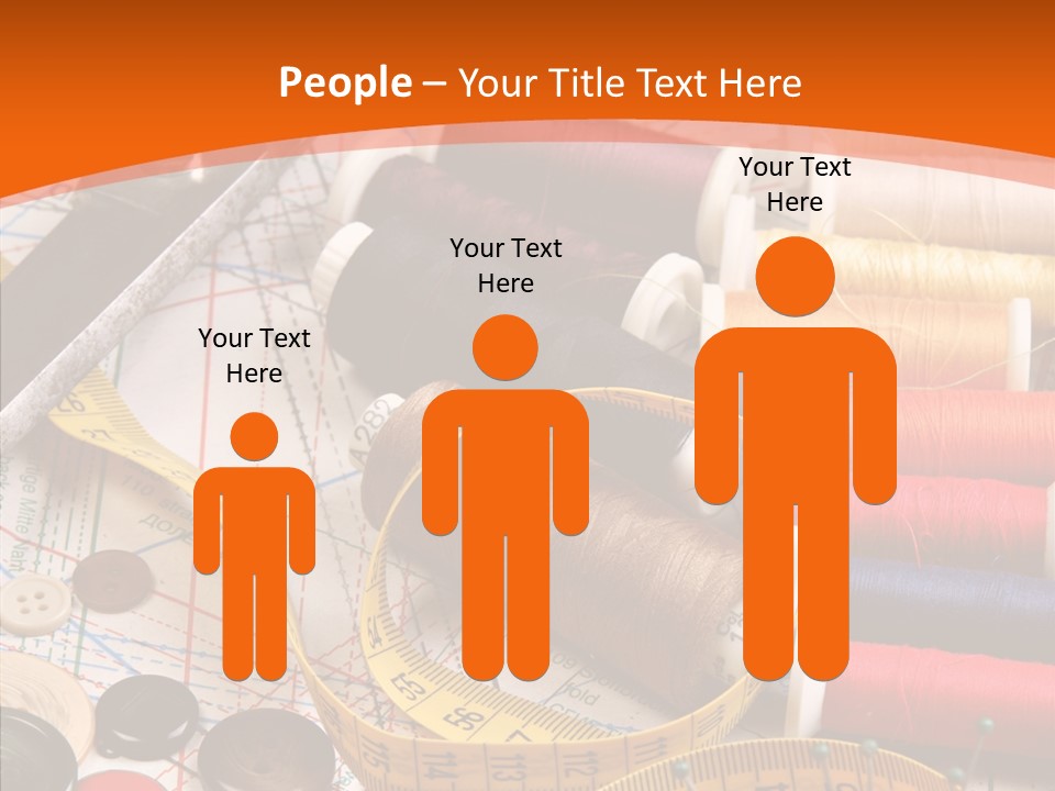 Old Fashioned Notions Measuring Tape PowerPoint Template