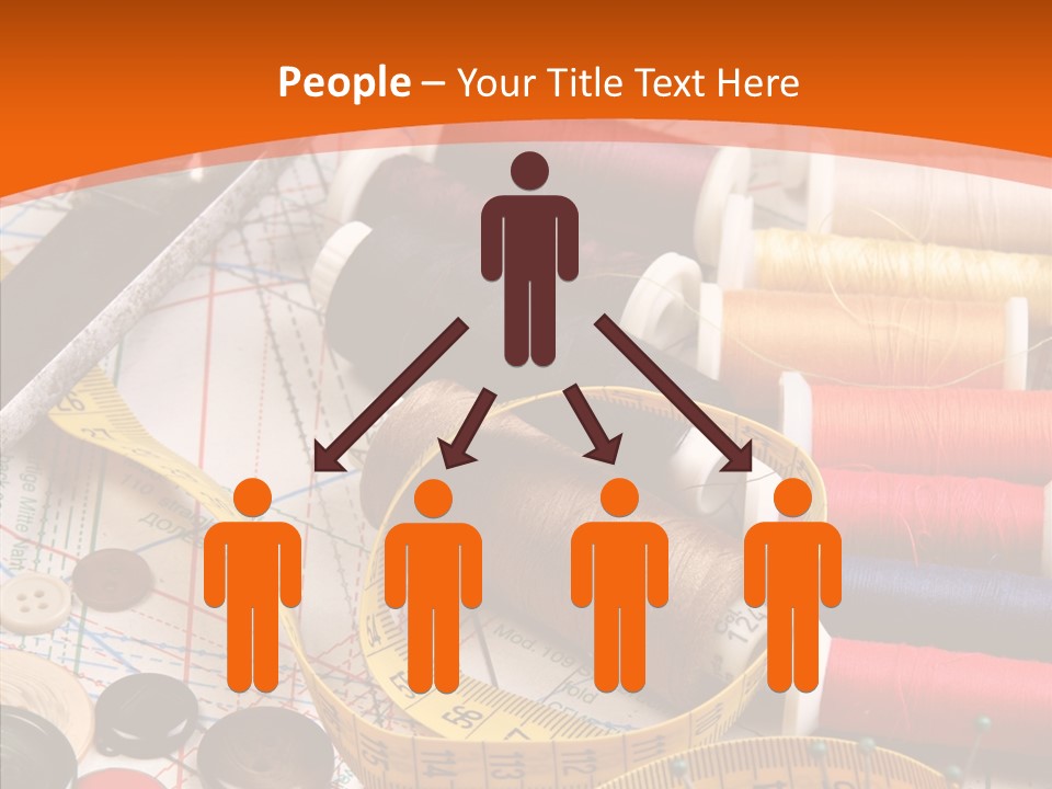 Old Fashioned Notions Measuring Tape PowerPoint Template