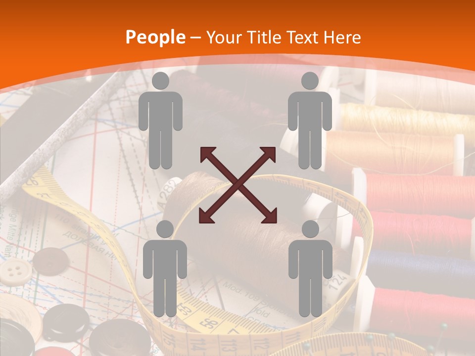 Old Fashioned Notions Measuring Tape PowerPoint Template