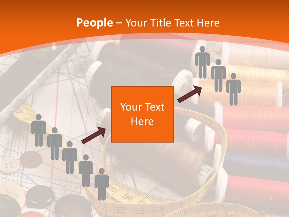 Old Fashioned Notions Measuring Tape PowerPoint Template