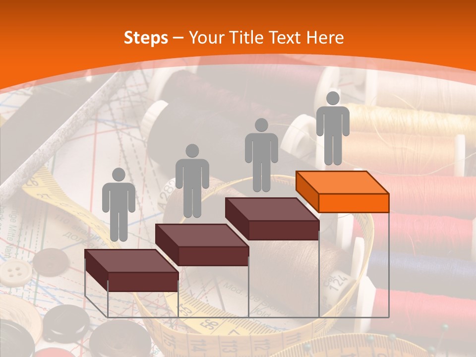 Old Fashioned Notions Measuring Tape PowerPoint Template