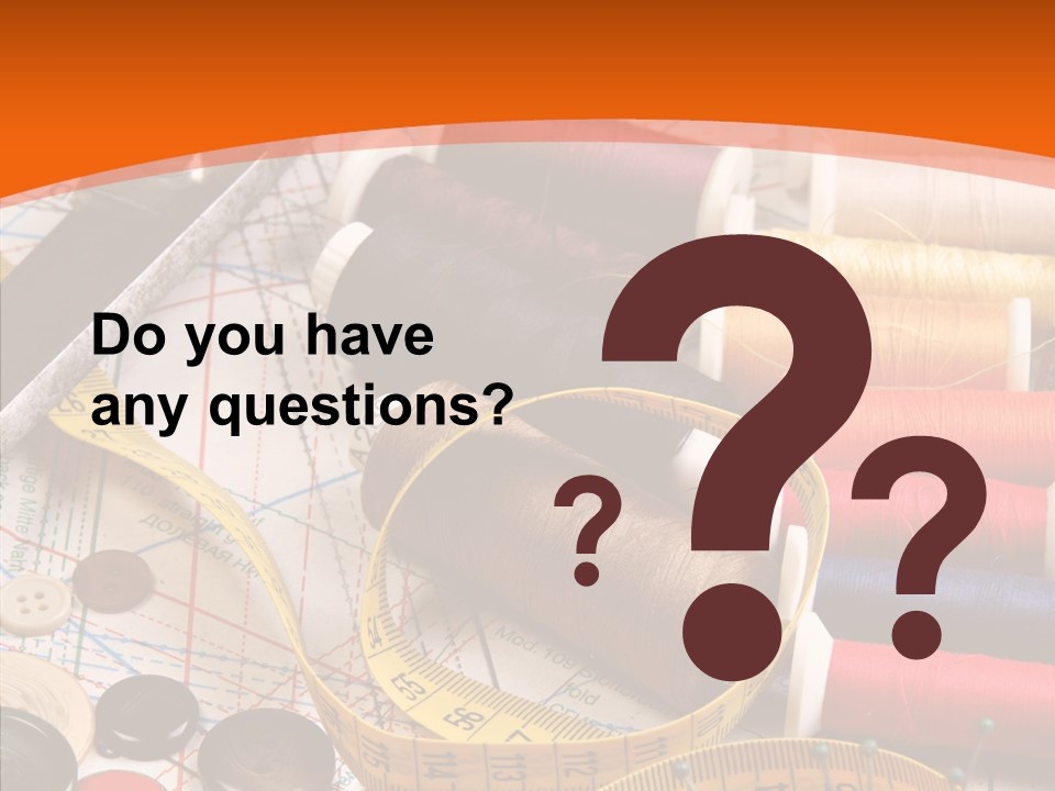 Old Fashioned Notions Measuring Tape PowerPoint Template