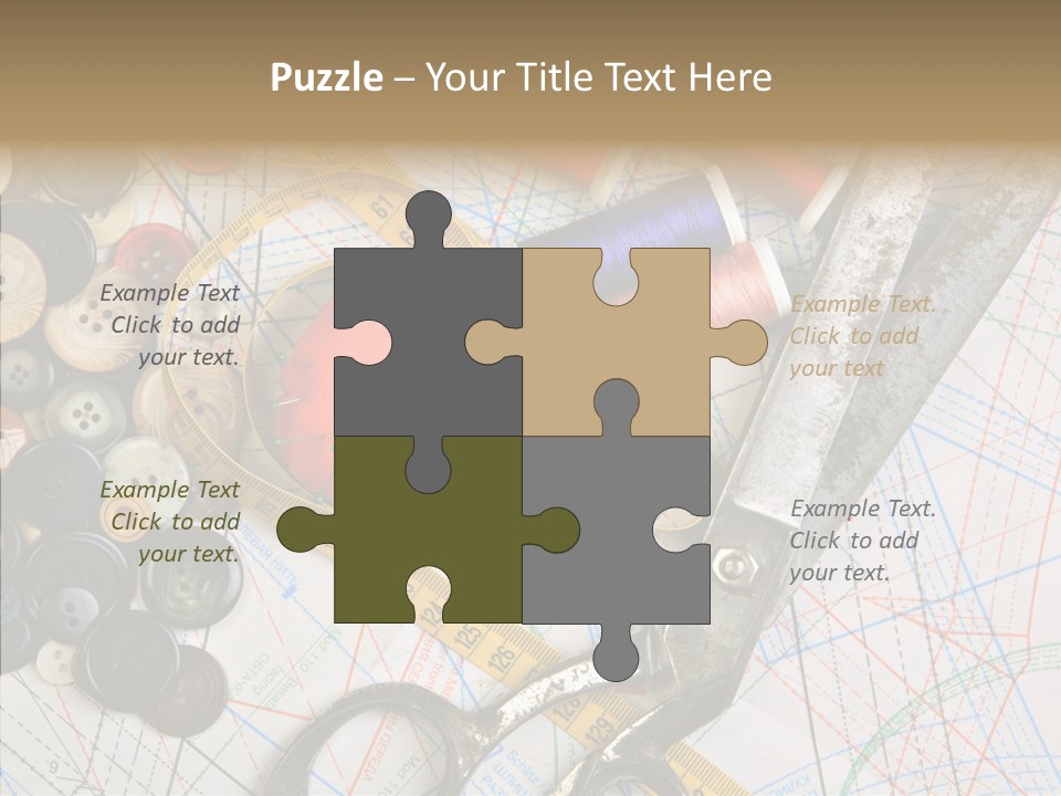 Measuring Tape Swatch Clothing PowerPoint Template