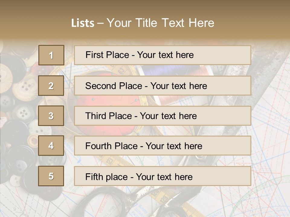 Measuring Tape Swatch Clothing PowerPoint Template