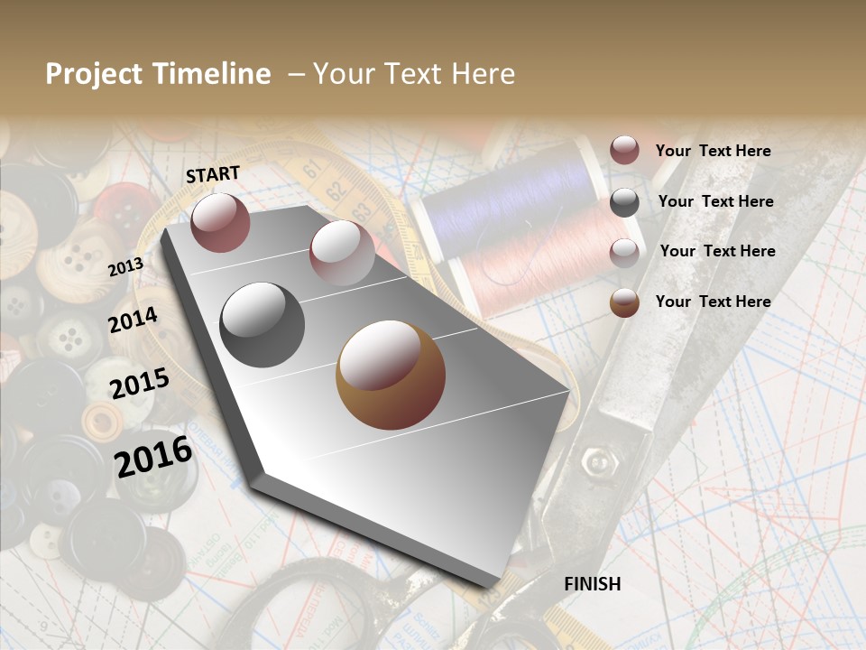Measuring Tape Swatch Clothing PowerPoint Template