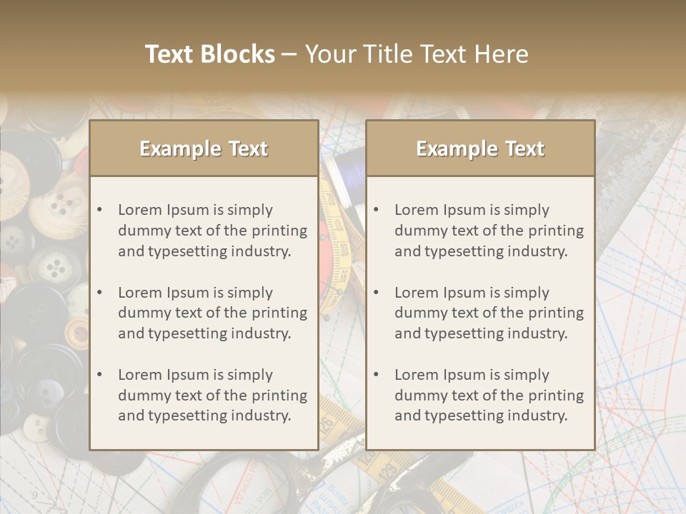 Measuring Tape Swatch Clothing PowerPoint Template
