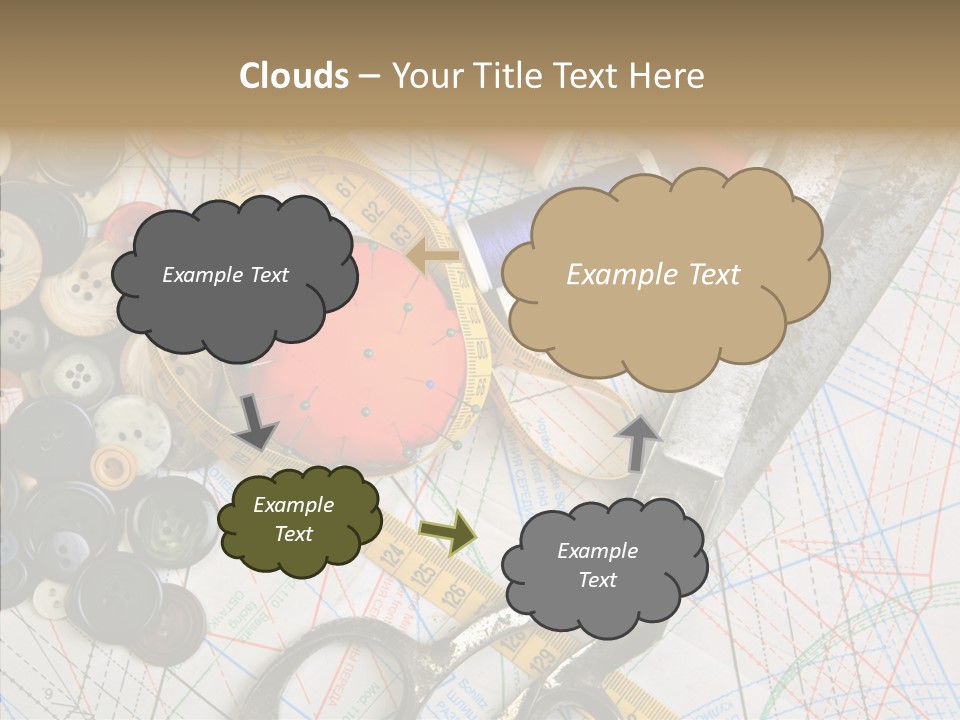 Measuring Tape Swatch Clothing PowerPoint Template