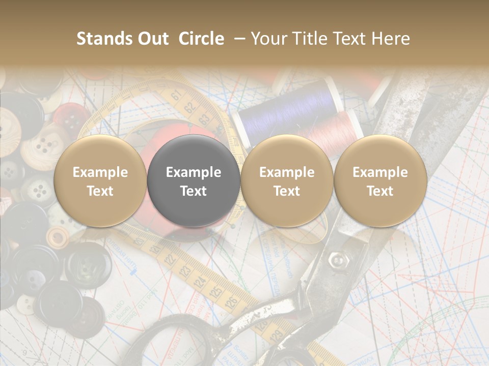 Measuring Tape Swatch Clothing PowerPoint Template