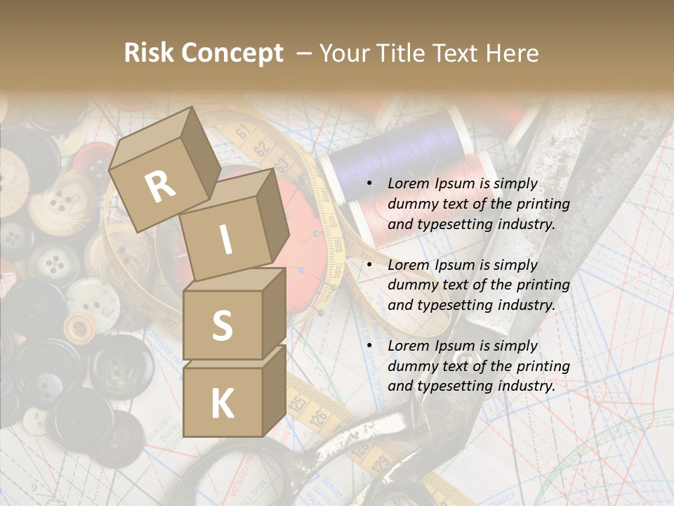 Measuring Tape Swatch Clothing PowerPoint Template