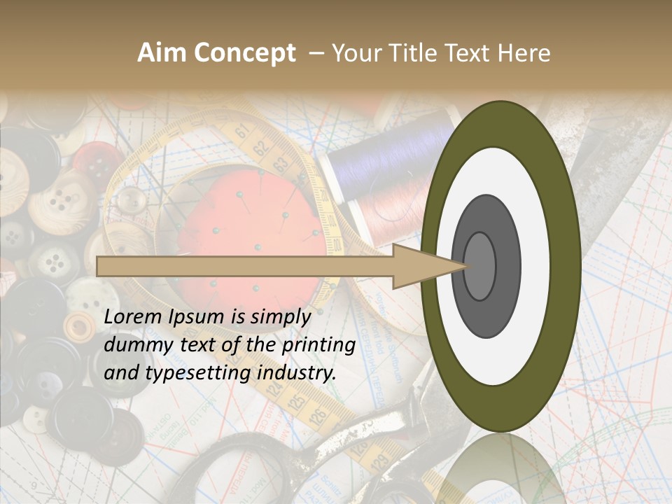 Measuring Tape Swatch Clothing PowerPoint Template