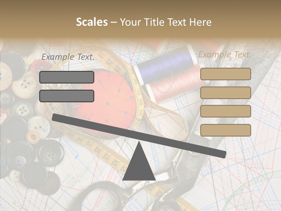 Measuring Tape Swatch Clothing PowerPoint Template