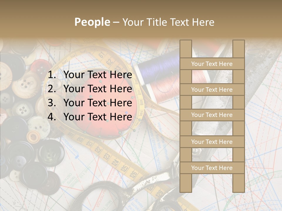 Measuring Tape Swatch Clothing PowerPoint Template