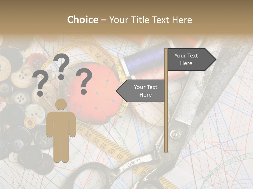 Measuring Tape Swatch Clothing PowerPoint Template