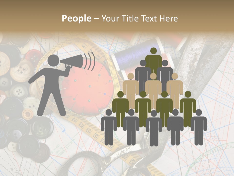 Measuring Tape Swatch Clothing PowerPoint Template