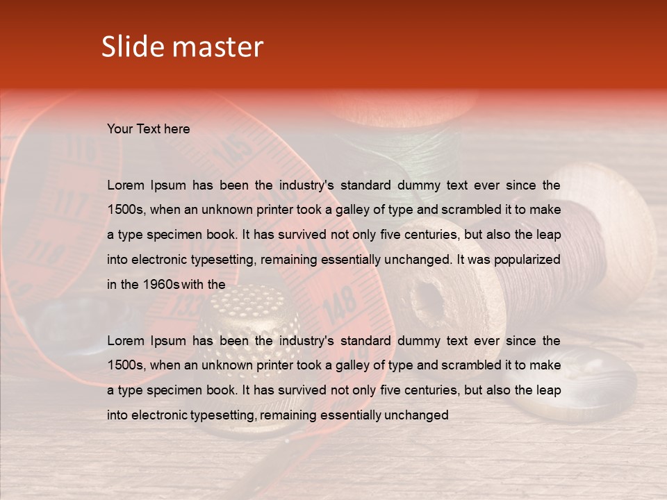 Vintage Seamstress Supplies PowerPoint Template