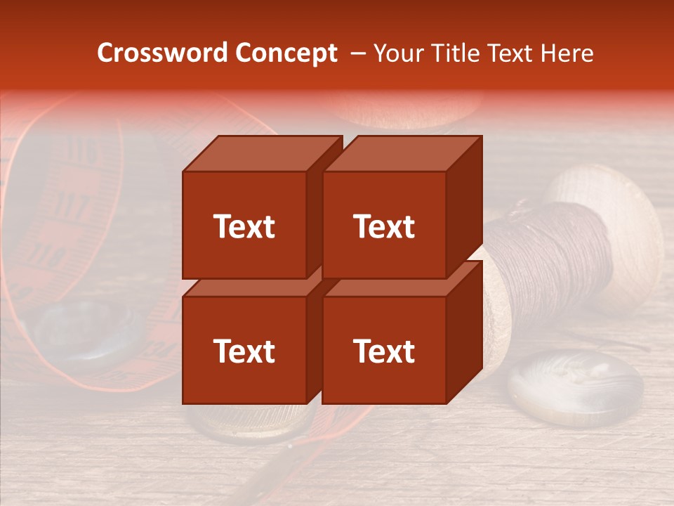 Vintage Seamstress Supplies PowerPoint Template