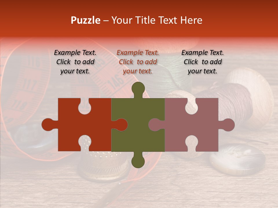 Vintage Seamstress Supplies PowerPoint Template