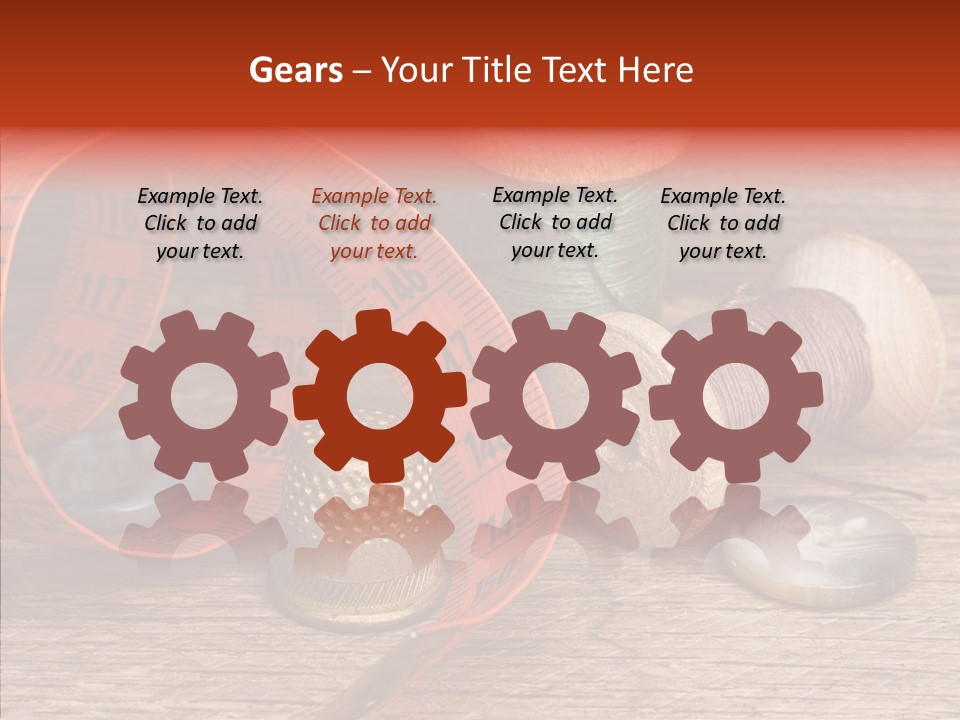 Vintage Seamstress Supplies PowerPoint Template