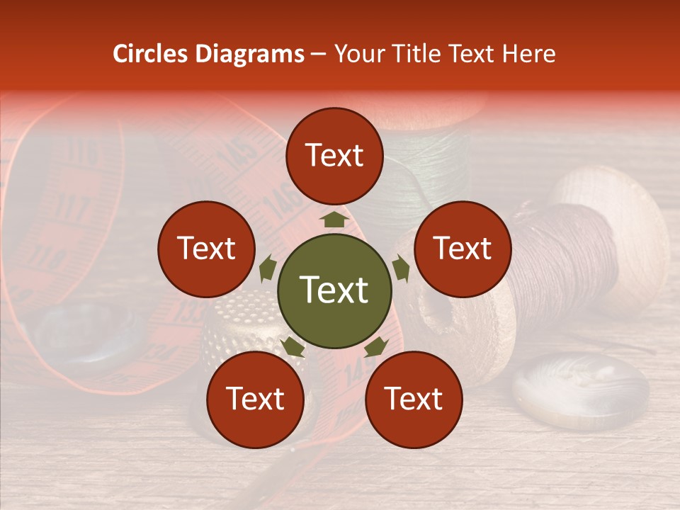 Vintage Seamstress Supplies PowerPoint Template