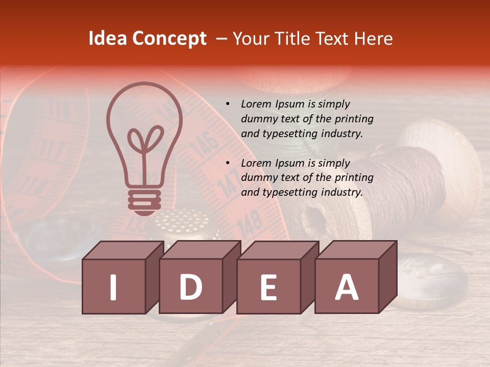 Vintage Seamstress Supplies PowerPoint Template