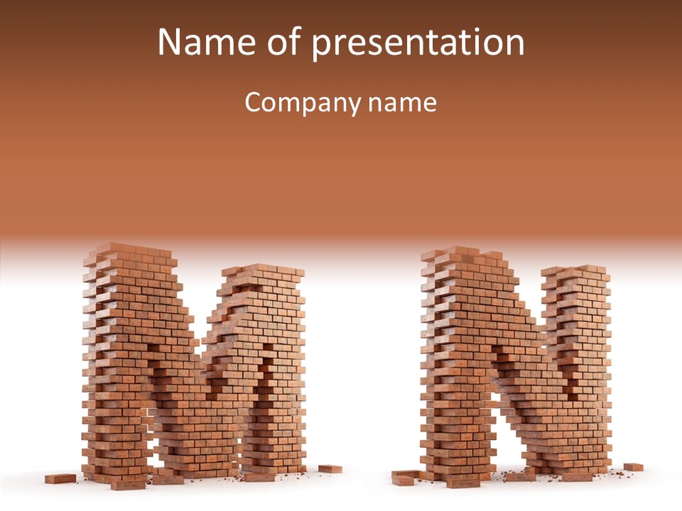 Brick Design Architecture PowerPoint Template