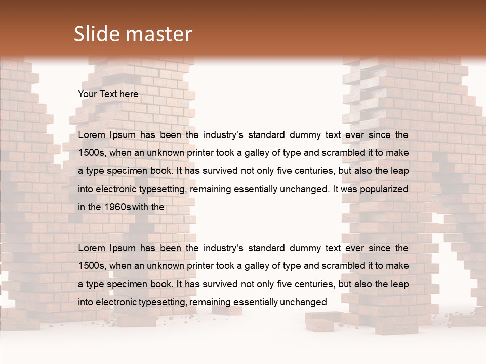 Brick Design Architecture PowerPoint Template