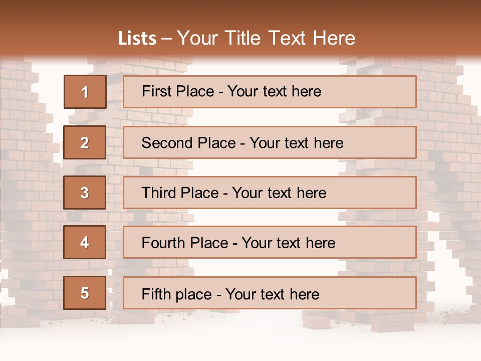 Brick Design Architecture PowerPoint Template
