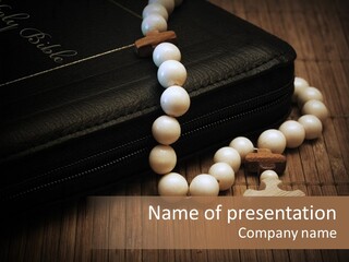 Beads Background Book PowerPoint Template