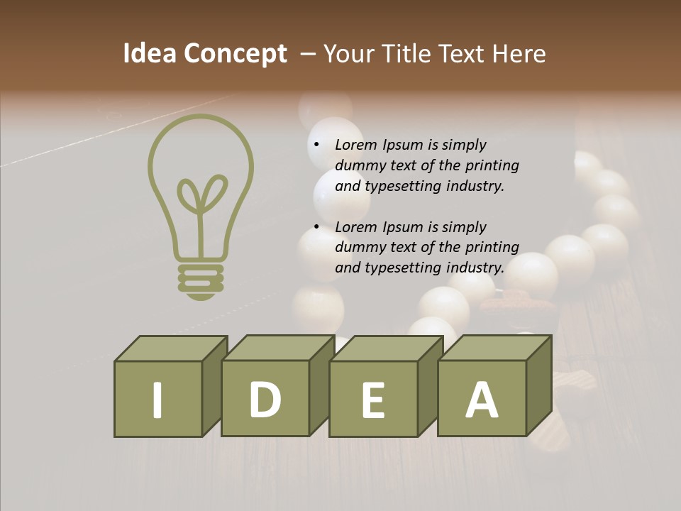 Beads Background Book PowerPoint Template