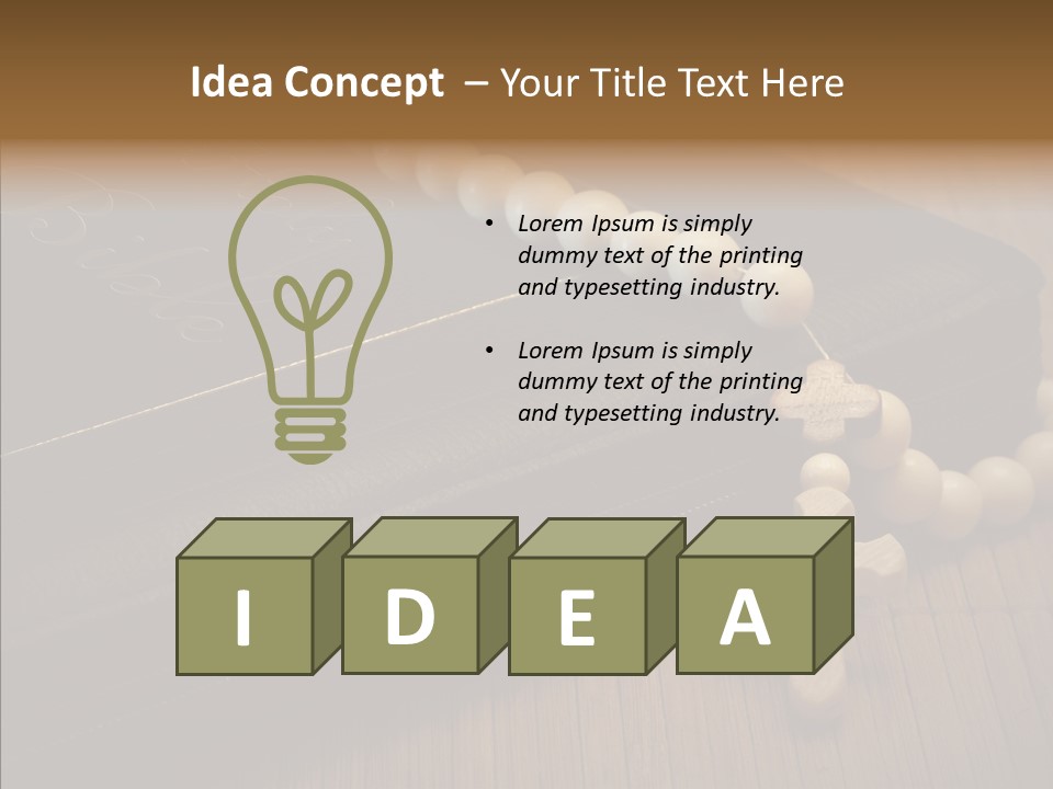 Brown Holy God PowerPoint Template