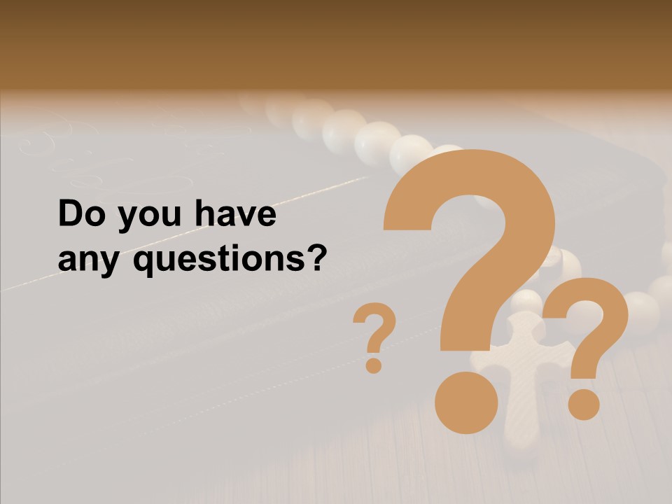 Brown Holy God PowerPoint Template