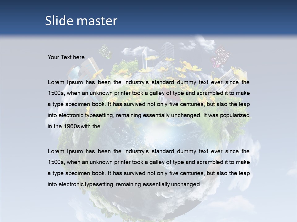 Nature Tree Blue PowerPoint Template