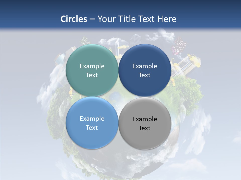 Nature Tree Blue PowerPoint Template