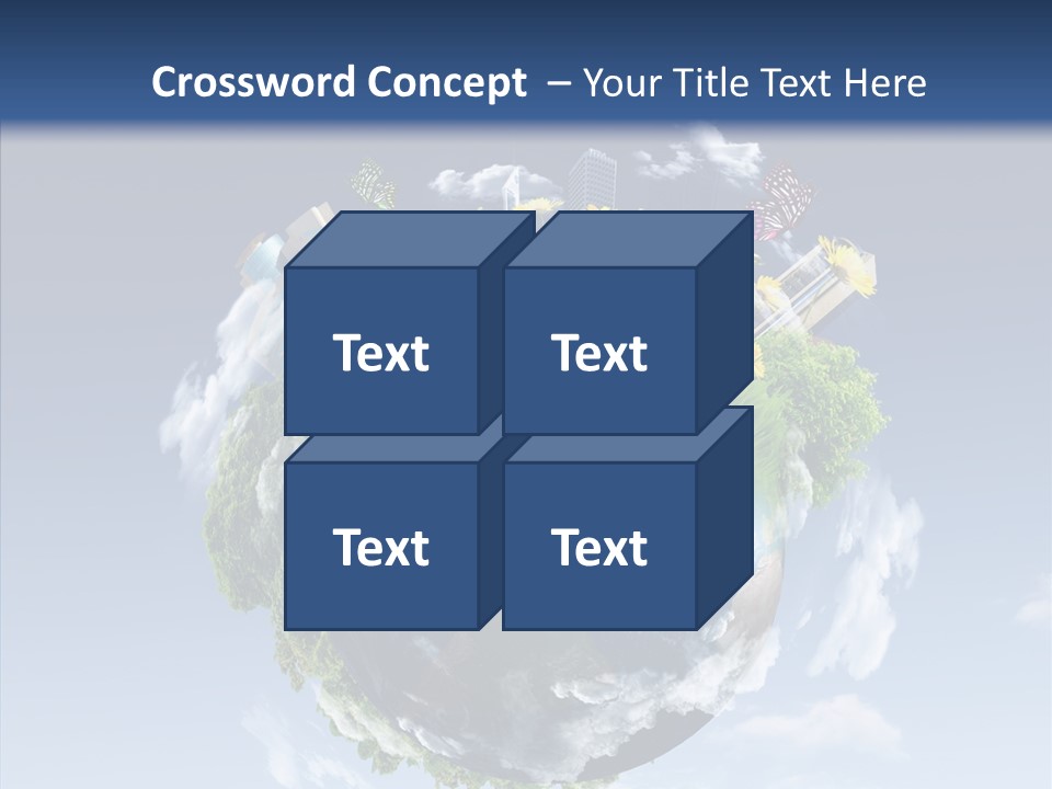 Nature Tree Blue PowerPoint Template